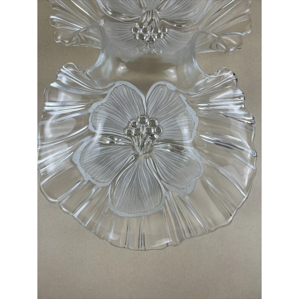 Mikasa Frosted Crystal Glass‎ Hibiscus 13